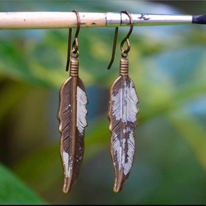 Jewelry - BOHO Feather Brass Earrings Jewelry - BOHO Feather Brass Earrings